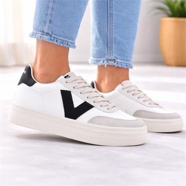 Victoria Barcelona Platform Suede T Toe - Black